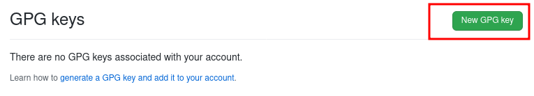 new gpg key github