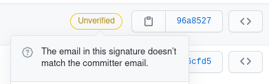 github gpg key. the email in this signature doesn't match the committer email