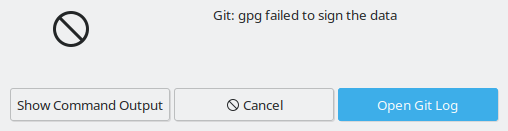 gpg key failed to sign the data