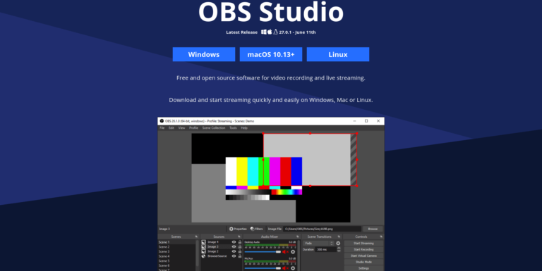 OBS Studio Free and Open source software for broadcasting