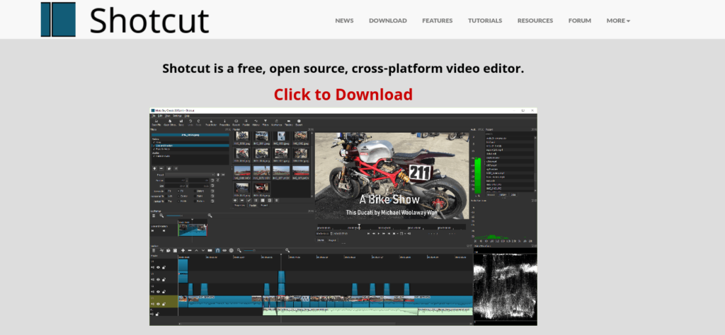 Free and Open source video editor